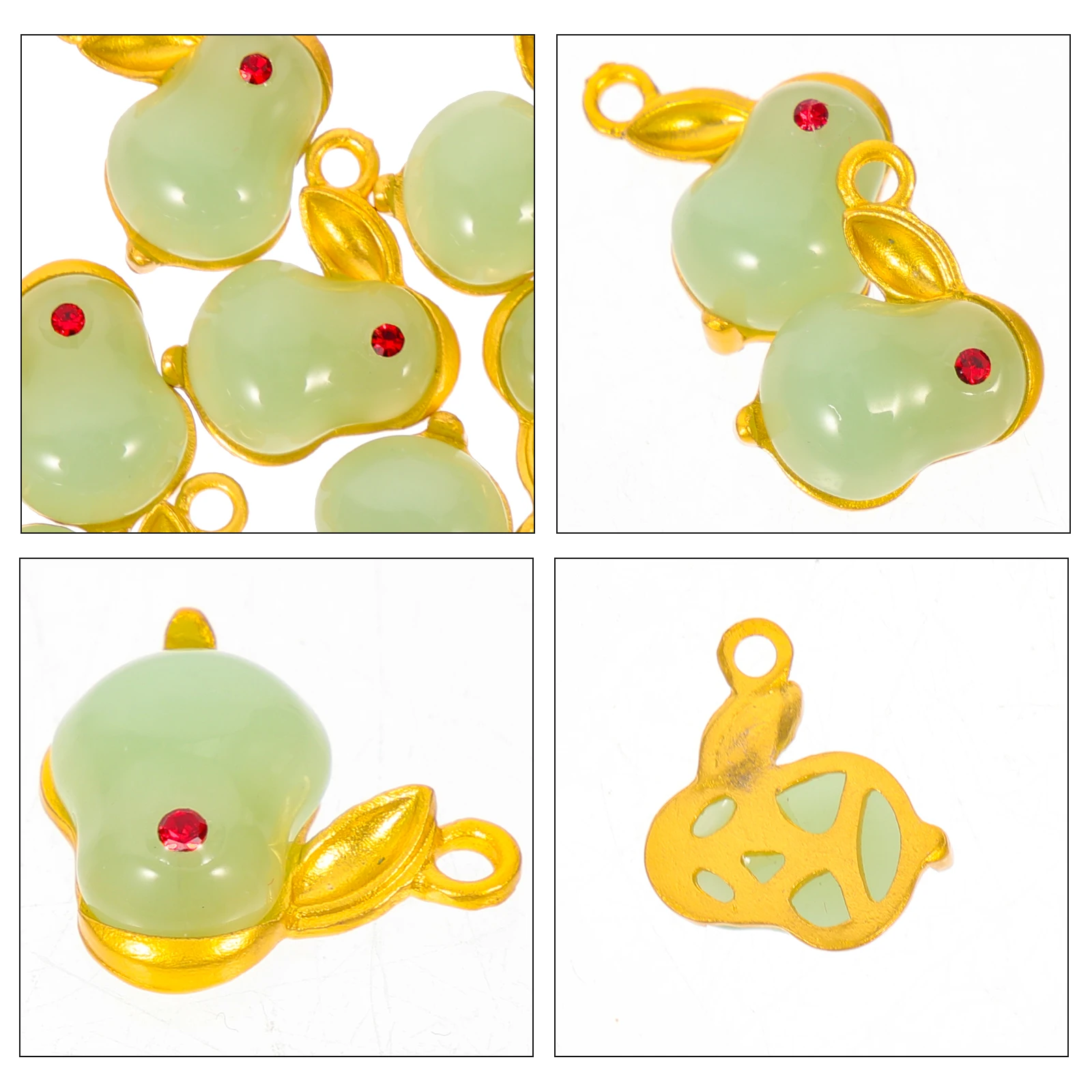 10 Pcs Hetian Jade Year of The Rabbit Pendant DIY Accessories Jewelry Supplies Bunny Bracelet Pendants Charms Alloy Green
10 Pcs Hetian Jade Year of The Rabbit Pendant DIY Accessories Jewelry Supplies Bunny Bracelet Pendants Charms Alloy Green