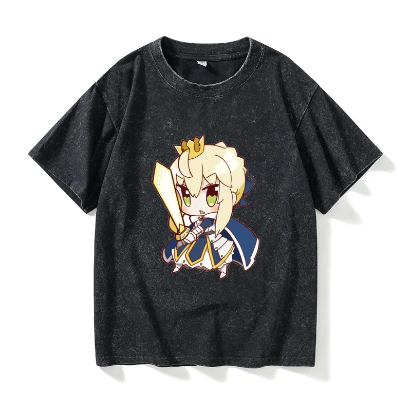 Модная футболка с коротким рукавом и круглым вырезом Saber Anime Fate Arthur King, очень милая, хлопковая, летняя, с классическим узором
Модная футболка с коротким рукавом и круглым вырезом Saber Anime Fate Arthur King, очень милая, хлопковая, летняя, с классическим узором