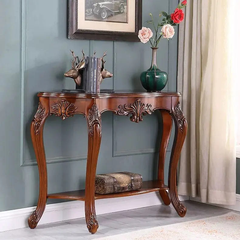 All solid wood American entrance table European foyer semicircular entrance cabinet against the wall living room retro curved
All solid wood American entrance table European foyer semicircular entrance cabinet against the wall living room retro curved
