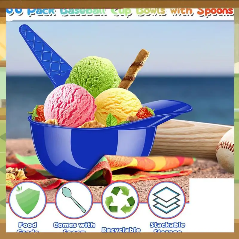 66Pack Baseball Ice Cream Bowls 33Pc Spoons And 33Pc 8Oz Mini Dessert Cups,Reusable Cup Bowls For Birthday Party-BAAX
66Pack Baseball Ice Cream Bowls 33Pc Spoons And 33Pc 8Oz Mini Dessert Cups,Reusable Cup Bowls For Birthday Party-BAAX