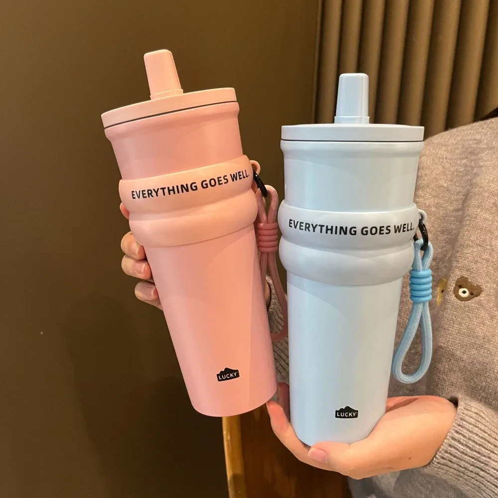 Creative Stainless Steel 304 Straw Thermal Bottle 710ml Leak-Proof Cold Drink Cup Fashion Large Capacity Thermal Flask Travel
Creative Stainless Steel 304 Straw Thermal Bottle 710ml Leak-Proof Cold Drink Cup Fashion Large Capacity Thermal Flask Travel