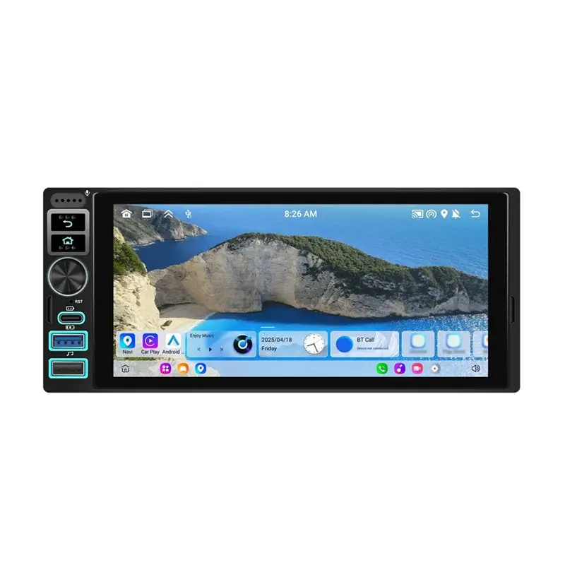 Автомагнитола A80X-6.9 дюймов, 1 DIN, с беспроводным CarPlay и Android Auto, мультимедийный MP5-плеер
Автомагнитола A80X-6.9 дюймов, 1 DIN, с беспроводным CarPlay и Android Auto, мультимедийный MP5-плеер