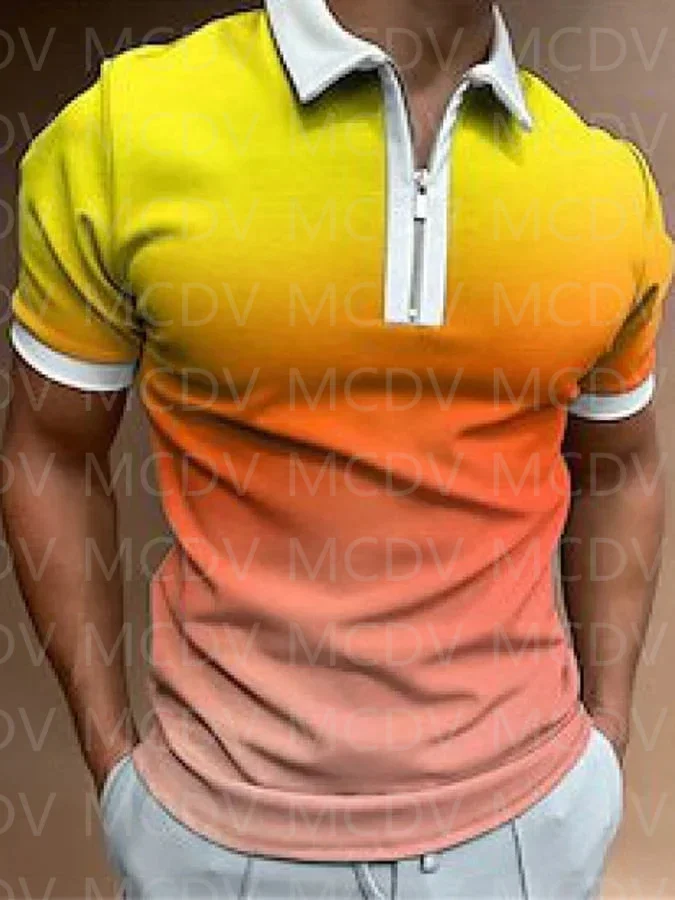 Men's Loose Casual Zipper Lapel Polo Shirt 3D Printed Polo Shirt Summer Men's Tops
Men's Loose Casual Zipper Lapel Polo Shirt 3D Printed Polo Shirt Summer Men's Tops