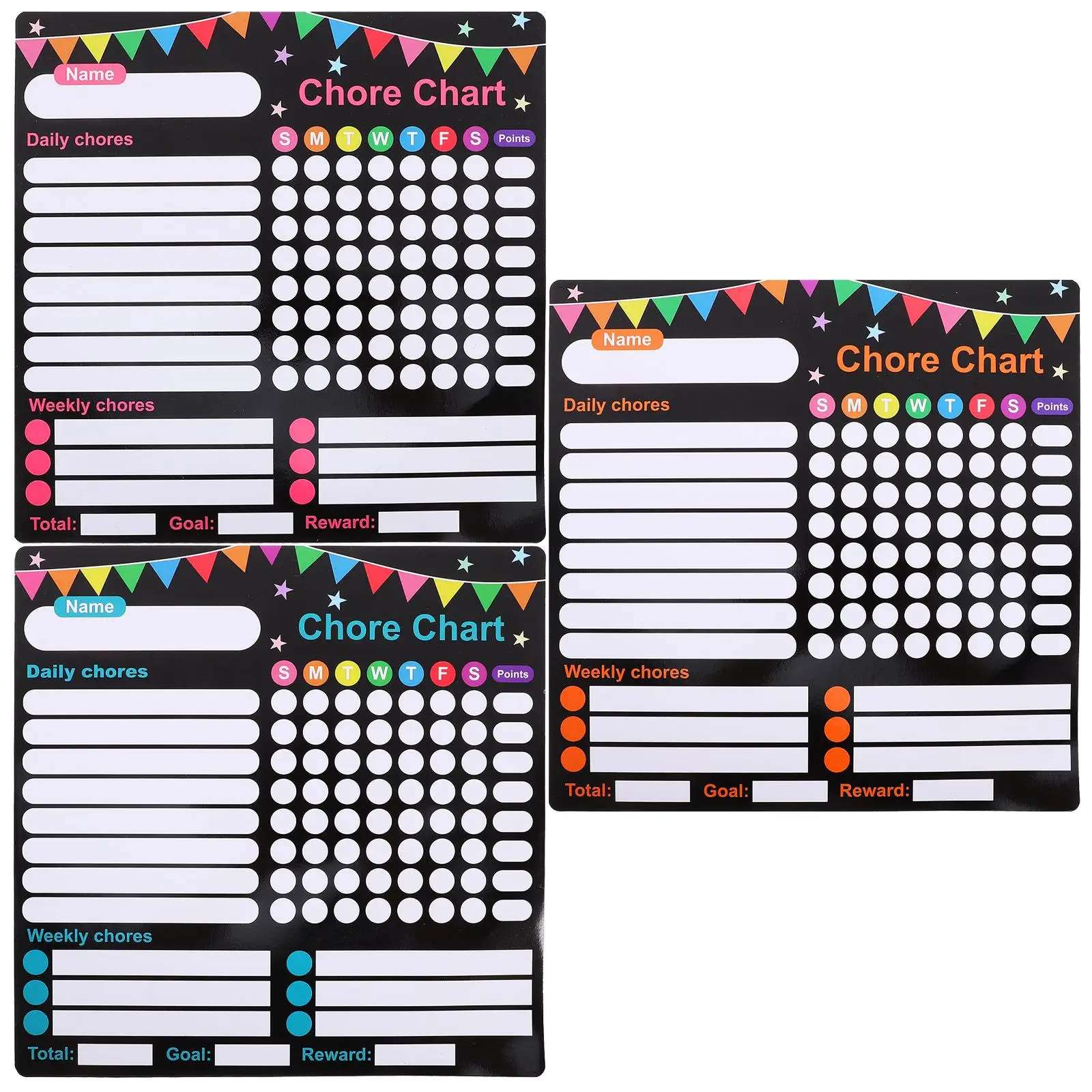 3 Pcs Magnetic Whiteboard Weekly Planner Kids Chart Visual Schedule Dry Erase Routine Board Home Plan Statement Board
3 Pcs Magnetic Whiteboard Weekly Planner Kids Chart Visual Schedule Dry Erase Routine Board Home Plan Statement Board