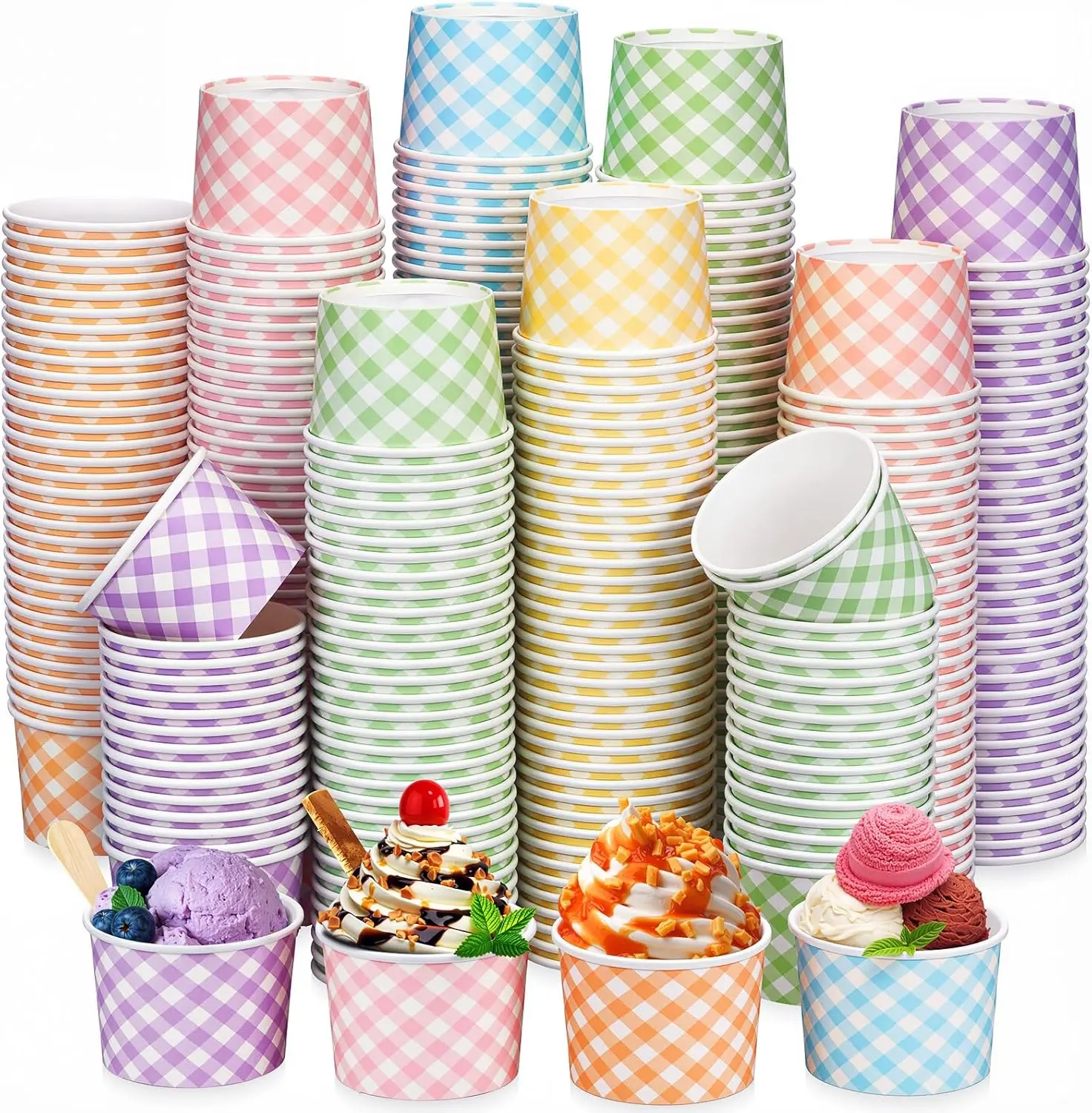 300 Pcs 8 oz Disposable Paper Cups Bowls Bulk Summer Ice Cream Sundae Bar Supplies for Sundae Snack
300 Pcs 8 oz Disposable Paper Cups Bowls Bulk Summer Ice Cream Sundae Bar Supplies for Sundae Snack