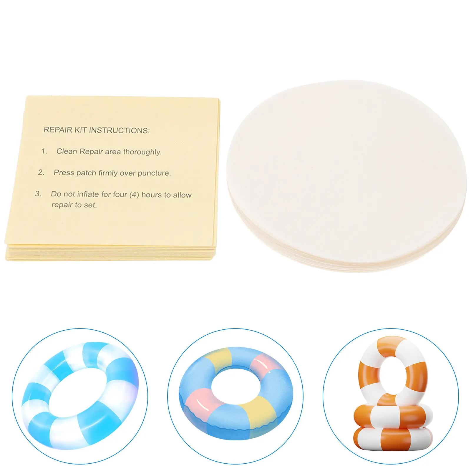 Набор из 60 водонепроницаемых ремонтных заплаток для надувных плавательных кругов и матрасов, прозрачные круглые самоклеящиеся ПВХ-заплатки
Набор из 60 водонепроницаемых ремонтных заплаток для надувных плавательных кругов и матрасов, прозрачные круглые самоклеящиеся ПВХ-заплатки