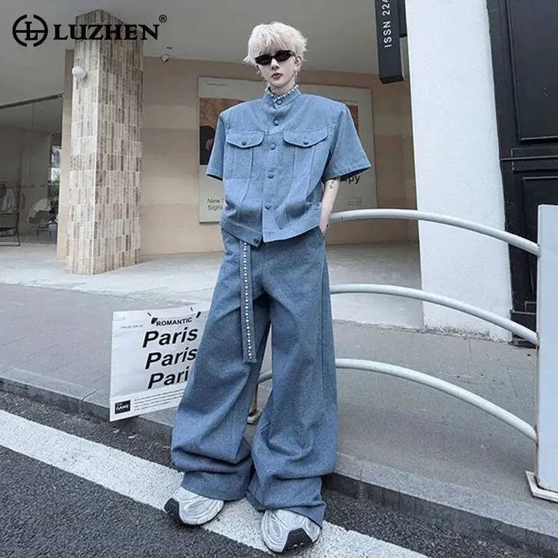 LUZHEN 2026 Summer Handsome Two-piece Sets Men's Fashion Pockets Decorate Short Sleeve Shirts Loose Wide Leg Casual Pants JY6515
LUZHEN 2026 Summer Handsome Two-piece Sets Men's Fashion Pockets Decorate Short Sleeve Shirts Loose Wide Leg Casual Pants JY6515