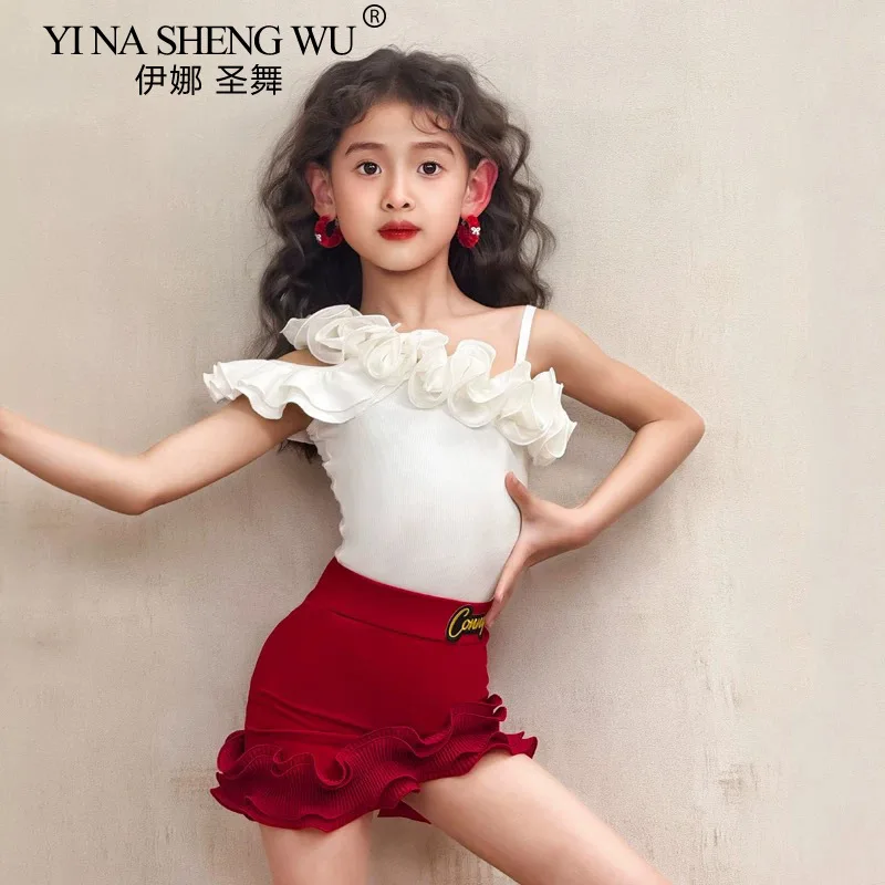 Girls Latin Dance Costume Kids Professional Cha Cha Samba Dance Performance Competition Dress Ruffled Jumpsuit Top Red Skirt
Girls Latin Dance Costume Kids Professional Cha Cha Samba Dance Performance Competition Dress Ruffled Jumpsuit Top Red Skirt