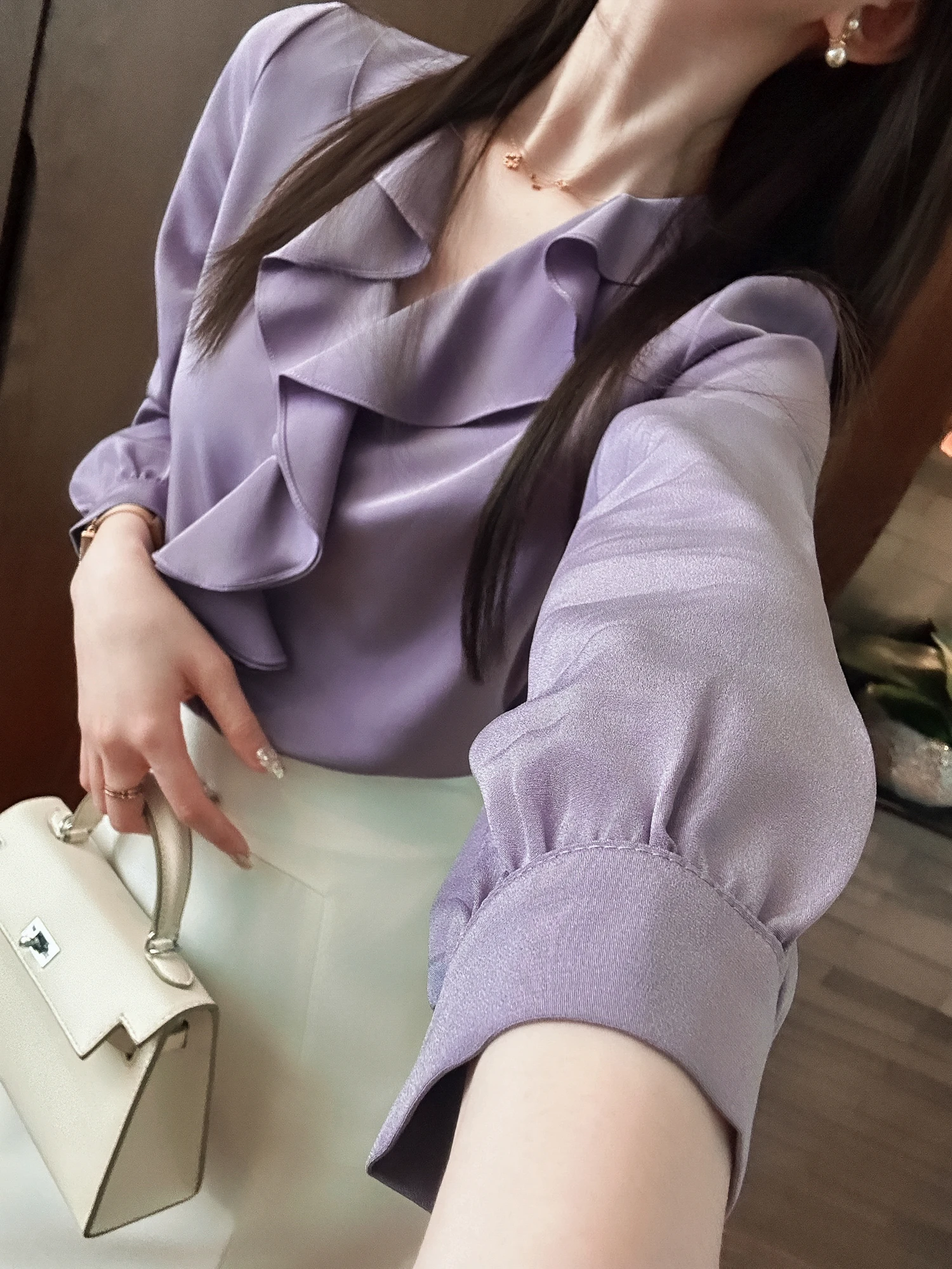 You See Early Autumn Purple Silk irt Gentle to Offend Low Profile Ele Loose Fit Long Sve V Ne Commute Friendly
You See Early Autumn Purple Silk irt Gentle to Offend Low Profile Ele Loose Fit Long Sve V Ne Commute Friendly