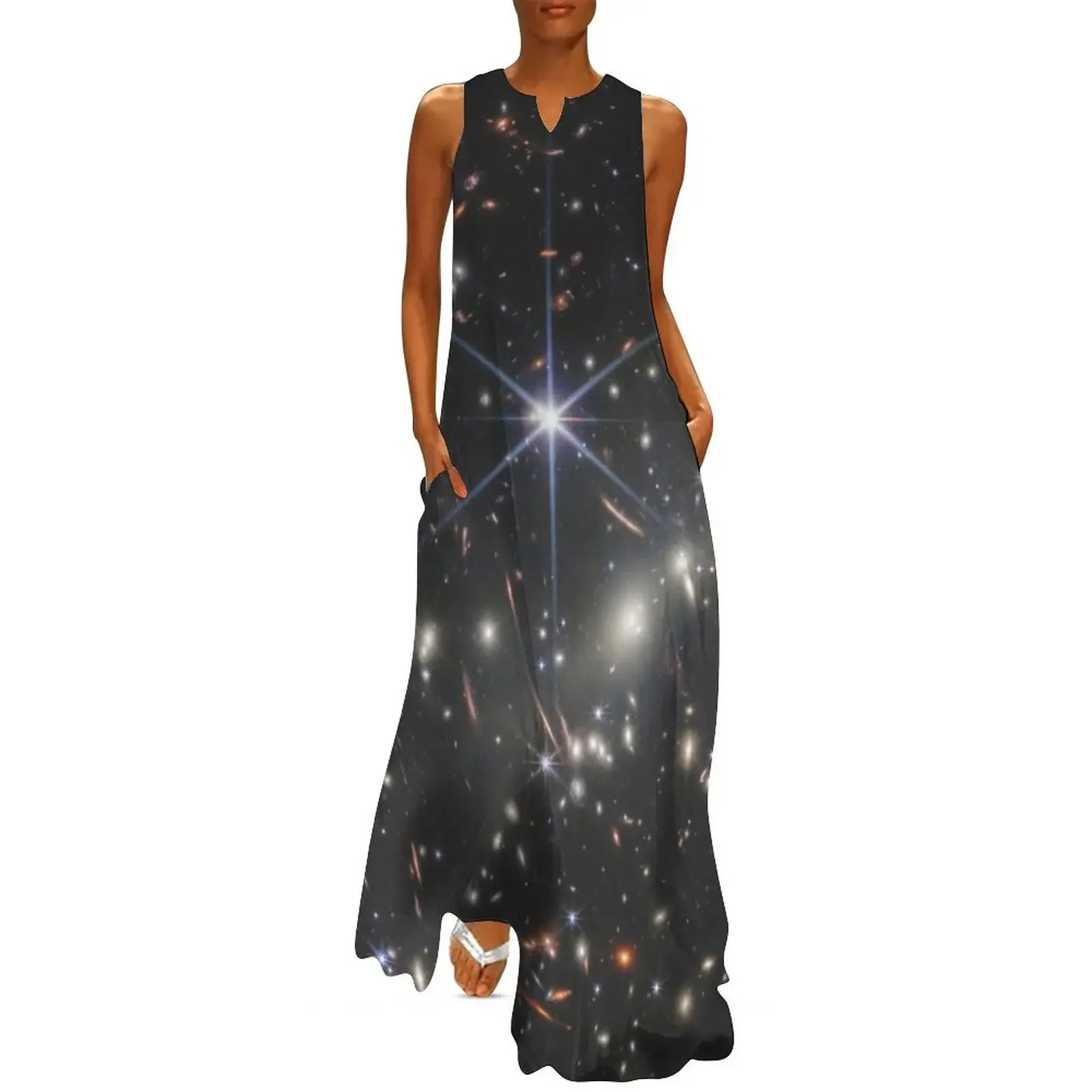James Webb Space Telescope Deep Field Image of Galaxies Long Dress womens dress Long dress
James Webb Space Telescope Deep Field Image of Galaxies Long Dress womens dress Long dress