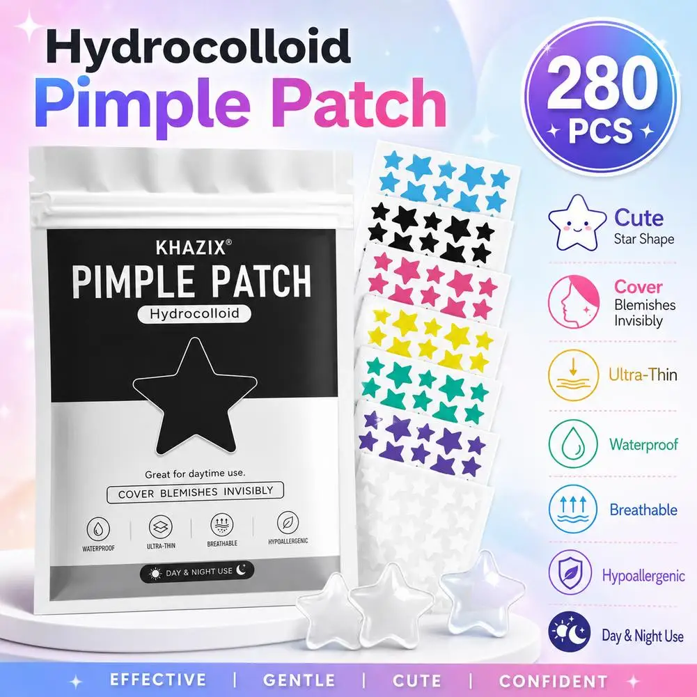 Colorful Stars Pimple Patches for Face, 280 Counts Hydrocolloid Acne Blemishes Covering Stickers Invisible Acne Patch Stickers
Colorful Stars Pimple Patches for Face, 280 Counts Hydrocolloid Acne Blemishes Covering Stickers Invisible Acne Patch Stickers