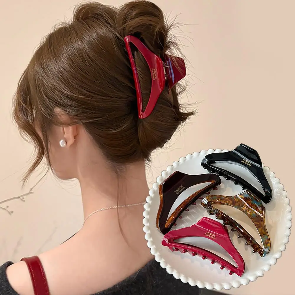 Back Of Head Grab Clip Acetic Acid Shark Clip DIY Hair Accessories Arc-shape Acrylic Hairpin Fashion Hollow-out Hair Claw 
Back Of Head Grab Clip Acetic Acid Shark Clip DIY Hair Accessories Arc-shape Acrylic Hairpin Fashion Hollow-out Hair Claw