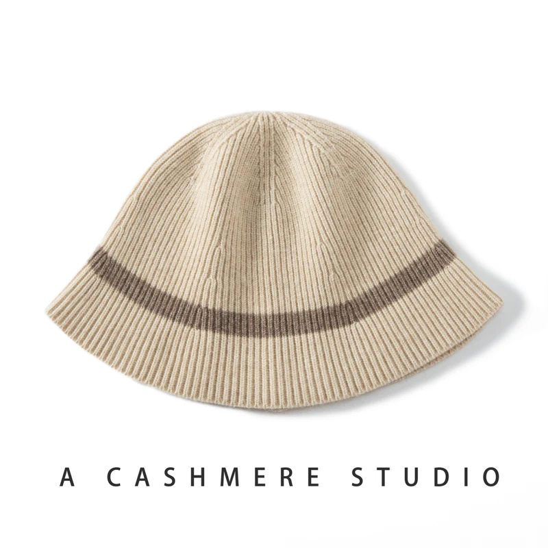 High Quality 100% Cashmere Bucket Hats for Women Autumn Winter Casual Fashion Knitted Striped Cap Outdoor Decorate Warm Hat
High Quality 100% Cashmere Bucket Hats for Women Autumn Winter Casual Fashion Knitted Striped Cap Outdoor Decorate Warm Hat