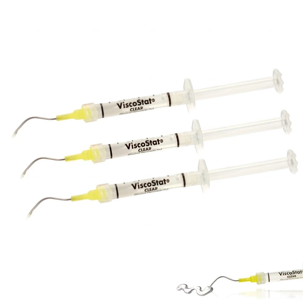 ViscoStat Clear 25% Aluminum Chloride Hemostatic Gel–Epinephrine‑Free, Immediate Bleeding Control for Dental Surgery&Cavity Prep
ViscoStat Clear 25% Aluminum Chloride Hemostatic Gel–Epinephrine‑Free, Immediate Bleeding Control for Dental Surgery&Cavity Prep