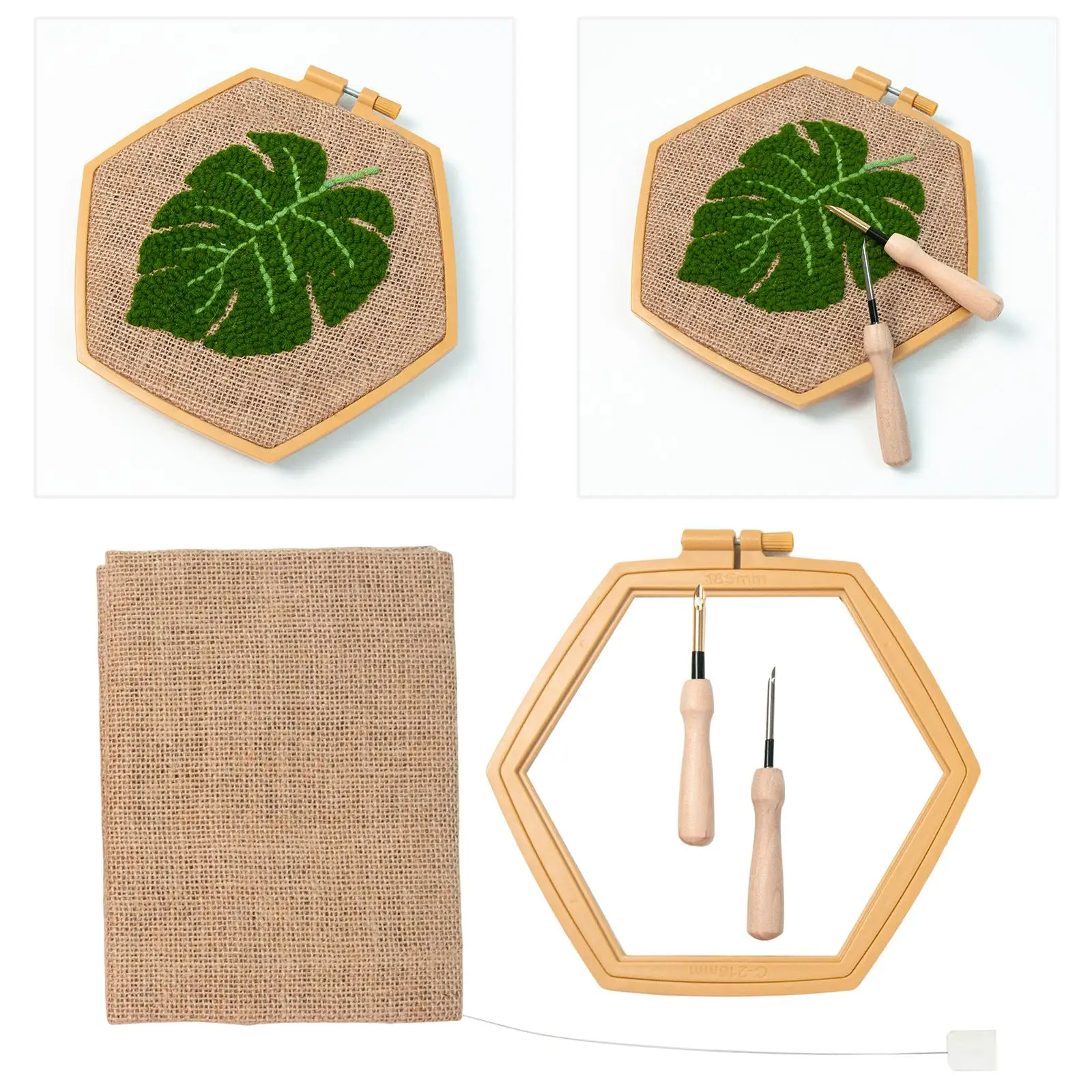 Hexagonal Punch Needle Embroidery Kits, Sewing Craft Wooden Handle Tool, DIY Accessories
Hexagonal Punch Needle Embroidery Kits, Sewing Craft Wooden Handle Tool, DIY Accessories