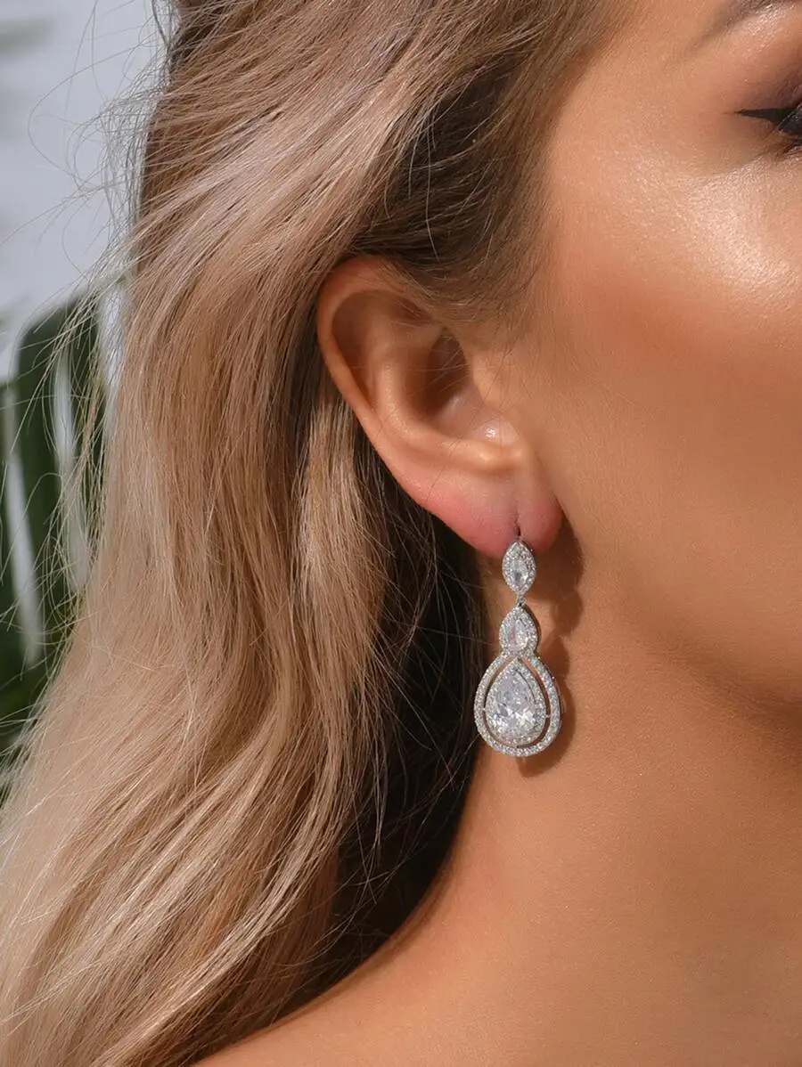 Cubic Zirconia Water Drop Earrings For Women
Cubic Zirconia Water Drop Earrings For Women