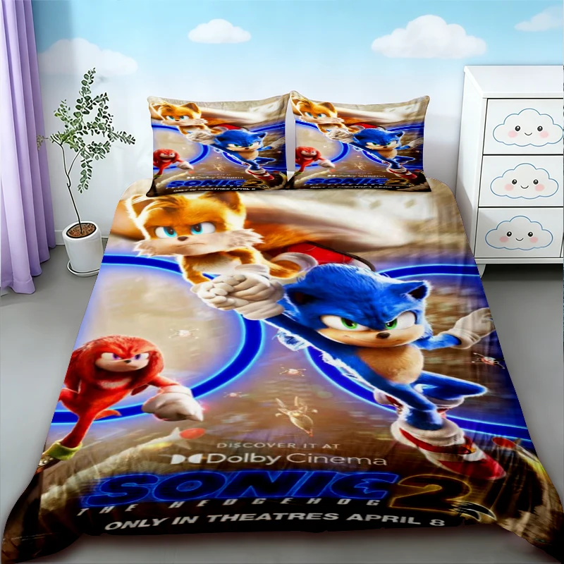 Boys Gifts Sonic 3pcs Duvet Cover Set Cartoon Bedding Set Soft and Comfortable Bedroom Dormitory Decor Queen King
Boys Gifts Sonic 3pcs Duvet Cover Set Cartoon Bedding Set Soft and Comfortable Bedroom Dormitory Decor Queen King