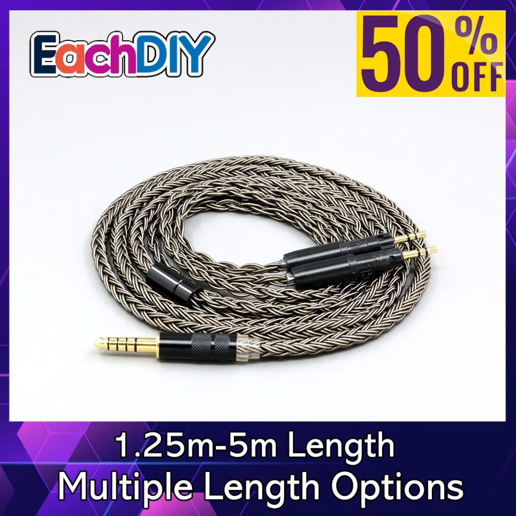 16 Core Grey Silver plated Aduio Hifi Earphone Cable For Audio-Technica ATH-R70X Headphone Headset LN008846
16 Core Grey Silver plated Aduio Hifi Earphone Cable For Audio-Technica ATH-R70X Headphone Headset LN008846