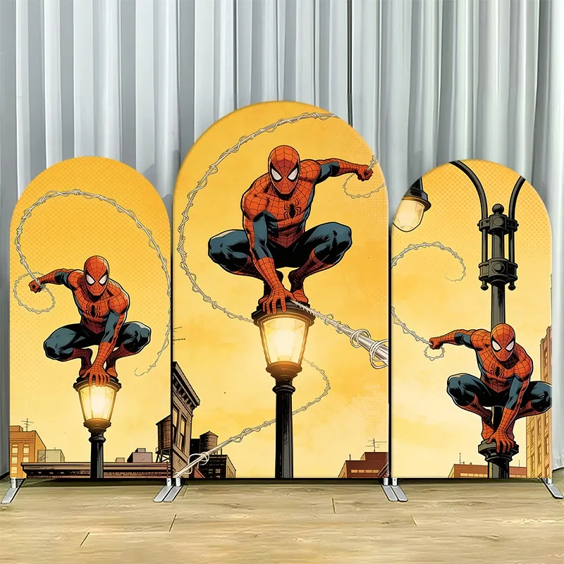 Arch Backdrop Cover Single Side Spider Man Action Street Lamps Yellow Sky Comic Party Decoration Photo Booth Background Props
Arch Backdrop Cover Single Side Spider Man Action Street Lamps Yellow Sky Comic Party Decoration Photo Booth Background Props