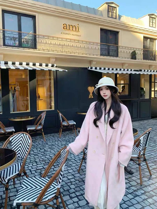 plus Size Pink Woolen Coat Women's Sli Korean Sle Long Sve Collar Button down Thiened Winter Outerwear
plus Size Pink Woolen Coat Women's Sli Korean Sle Long Sve Collar Button down Thiened Winter Outerwear