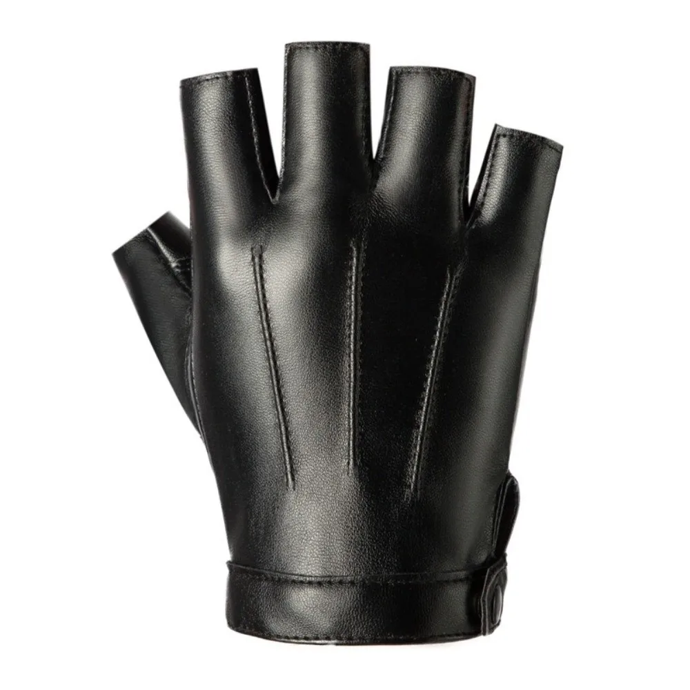 Unisex PU Leather Cycling Gloves Anti-slip Black Fingerless Mittens Wear-resistant Half-finger Street Dance Perform Gloves
Unisex PU Leather Cycling Gloves Anti-slip Black Fingerless Mittens Wear-resistant Half-finger Street Dance Perform Gloves