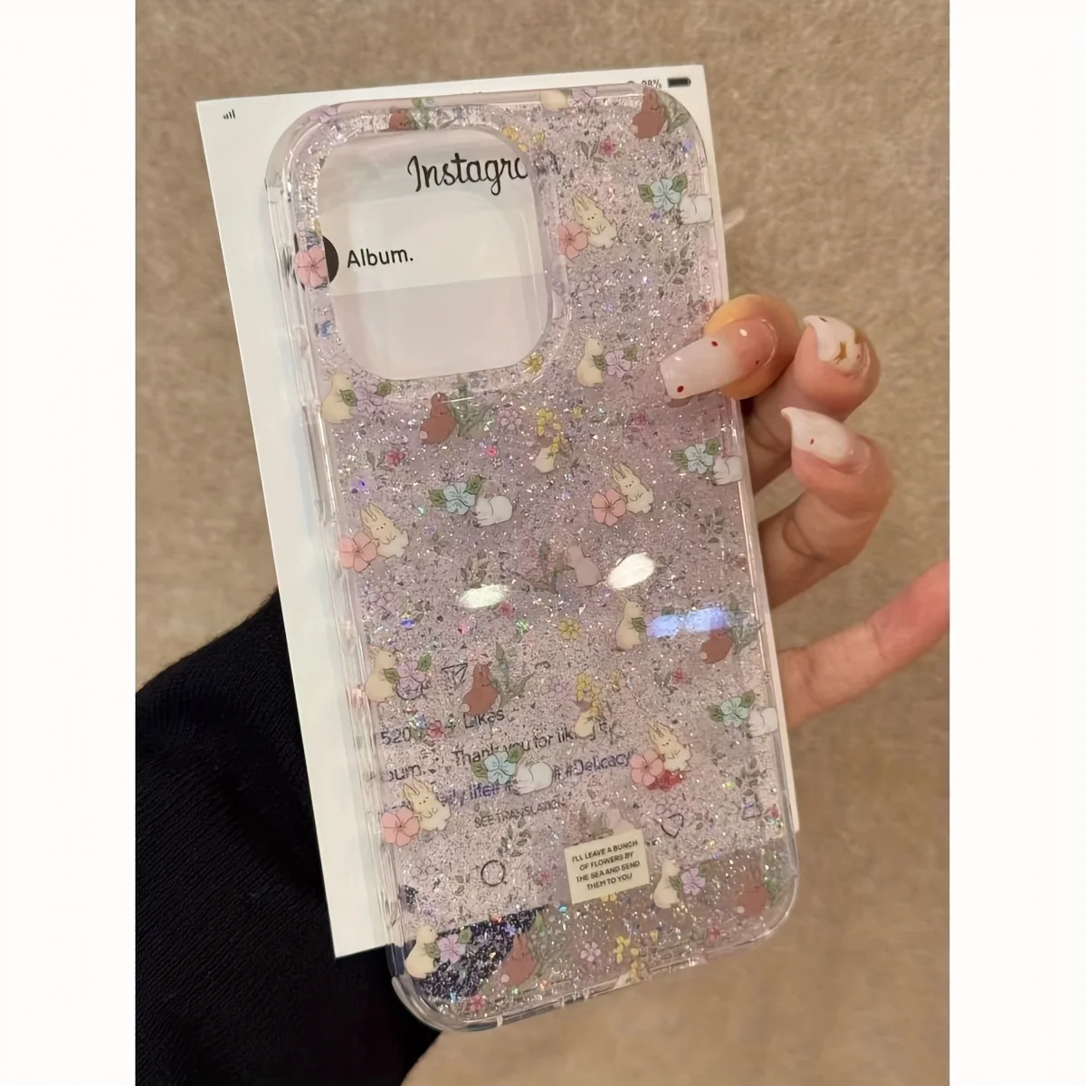 Нескользящий чехол для телефона с весенним фиолетовым цветком и кроликом, блестящие блестки для 17, 16, 15, 14, 13, 12, 11 Pro Max, Plus
Нескользящий чехол для телефона с весенним фиолетовым цветком и кроликом, блестящие блестки для 17, 16, 15, 14, 13, 12, 11 Pro Max, Plus