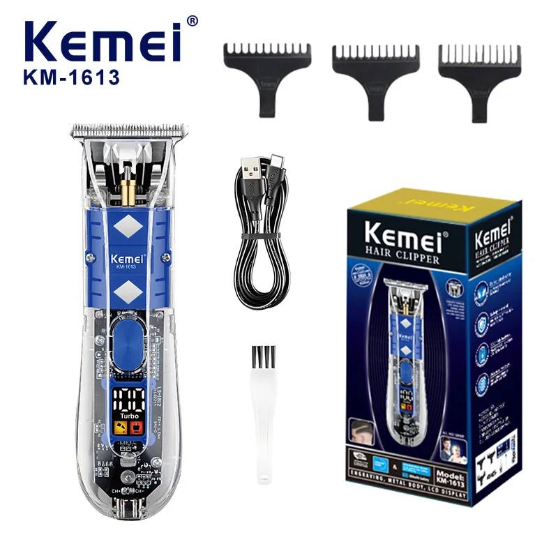 Kemei KM-1613 Transparent Body Electric Hair Clipper, USB Rechargeable,Professional Salon Styling Trimmer, Cordless Hair Clipper
Kemei KM-1613 Transparent Body Electric Hair Clipper, USB Rechargeable,Professional Salon Styling Trimmer, Cordless Hair Clipper