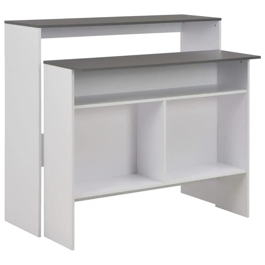 Stylish Bar Table with Dual Tops in White & Gray - 51.2x15.7x47.2 Inches
Stylish Bar Table with Dual Tops in White & Gray - 51.2x15.7x47.2 Inches