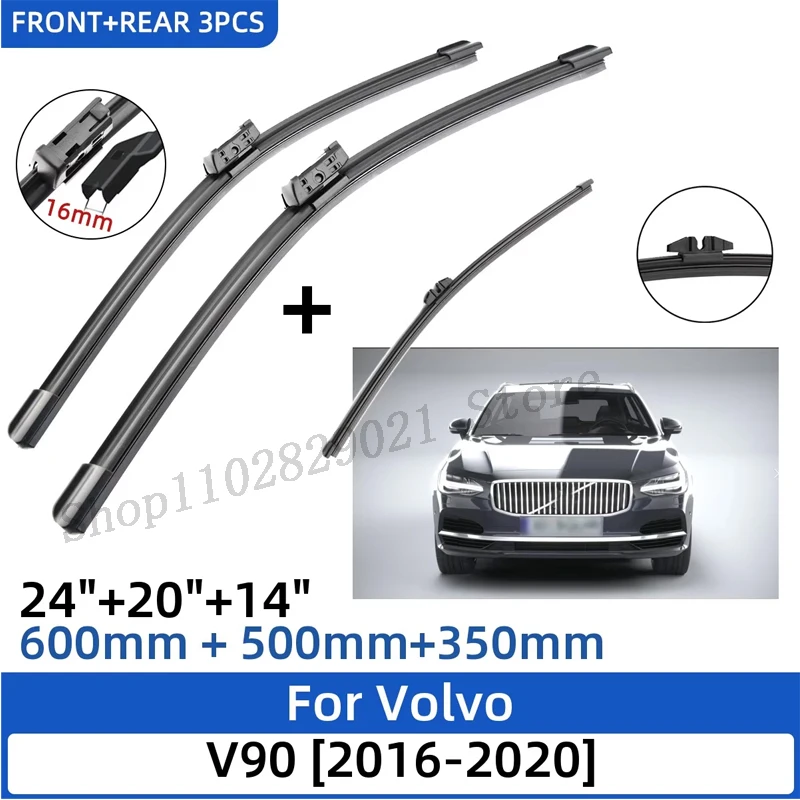 For Volvo V90 2016-2020 24"+20"+14" Front Rear Wiper Blades Windshield Windscreen Window Cutter Accessories 2017 2018 2019 2020
For Volvo V90 2016-2020 24"+20"+14" Front Rear Wiper Blades Windshield Windscreen Window Cutter Accessories 2017 2018 2019 2020