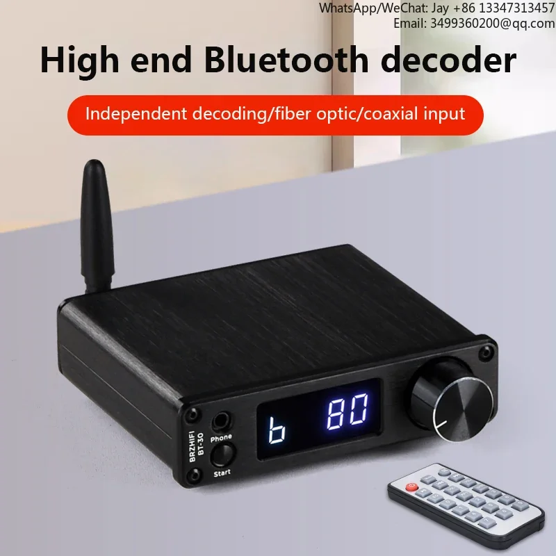 BT30 Amplifier HD LDAC BT5.1 Receiver with ES9038 Audiophile Audio Decoder Sound System
BT30 Amplifier HD LDAC BT5.1 Receiver with ES9038 Audiophile Audio Decoder Sound System