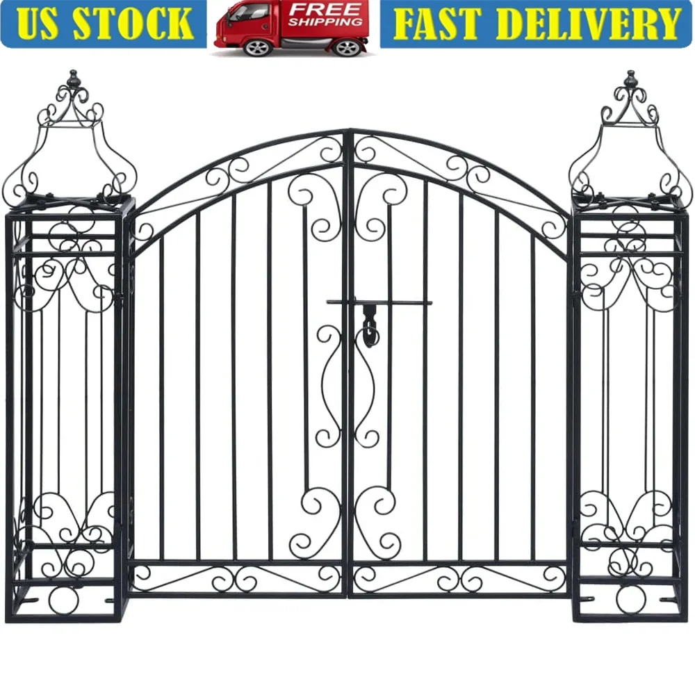 Ornamental Wrought Iron Garden Gate Security Elegant Design Easy Install Outdoor Entrance Durable Structure Accessories
Ornamental Wrought Iron Garden Gate Security Elegant Design Easy Install Outdoor Entrance Durable Structure Accessories