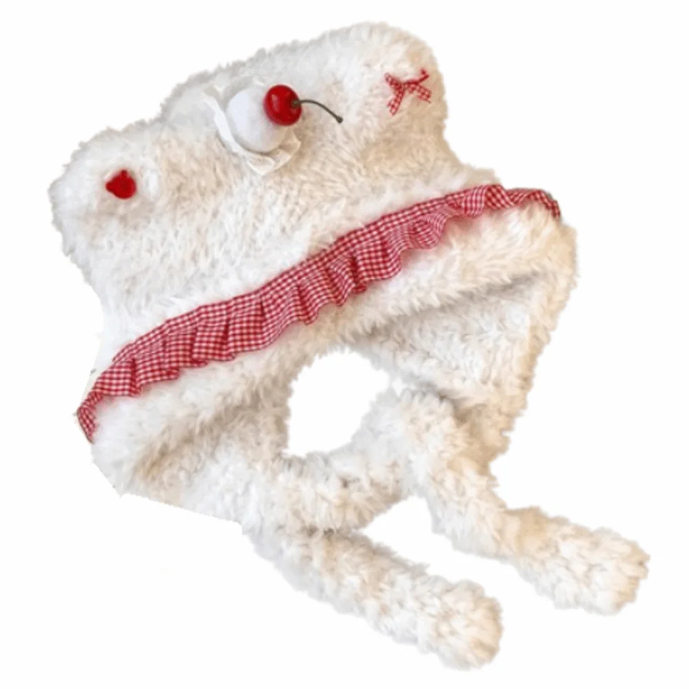 Coldproof Cake Bear Ear Protection Hat Cute Korean Style Thick Knitted Hat Headgear Soft Plush Earmuffs Cap Daily Wear
Coldproof Cake Bear Ear Protection Hat Cute Korean Style Thick Knitted Hat Headgear Soft Plush Earmuffs Cap Daily Wear