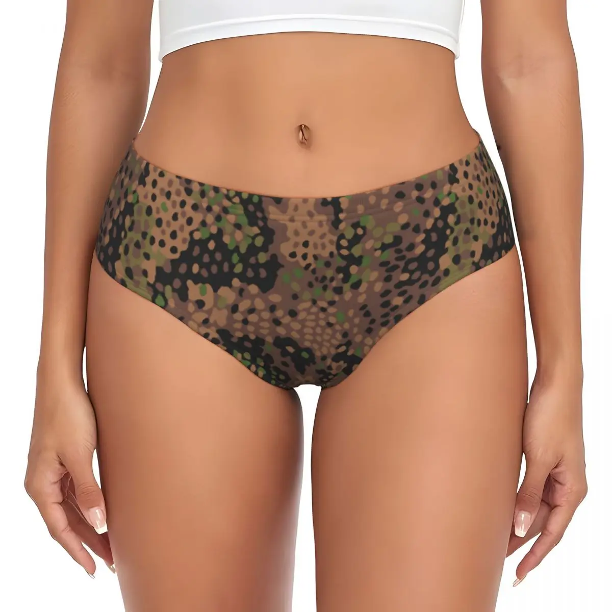 Custom Women Pea Dot Camo Panties Stretch Fashion Camouflage Briefs Underwear Valentine's Day Gifts Underpants
Custom Women Pea Dot Camo Panties Stretch Fashion Camouflage Briefs Underwear Valentine's Day Gifts Underpants