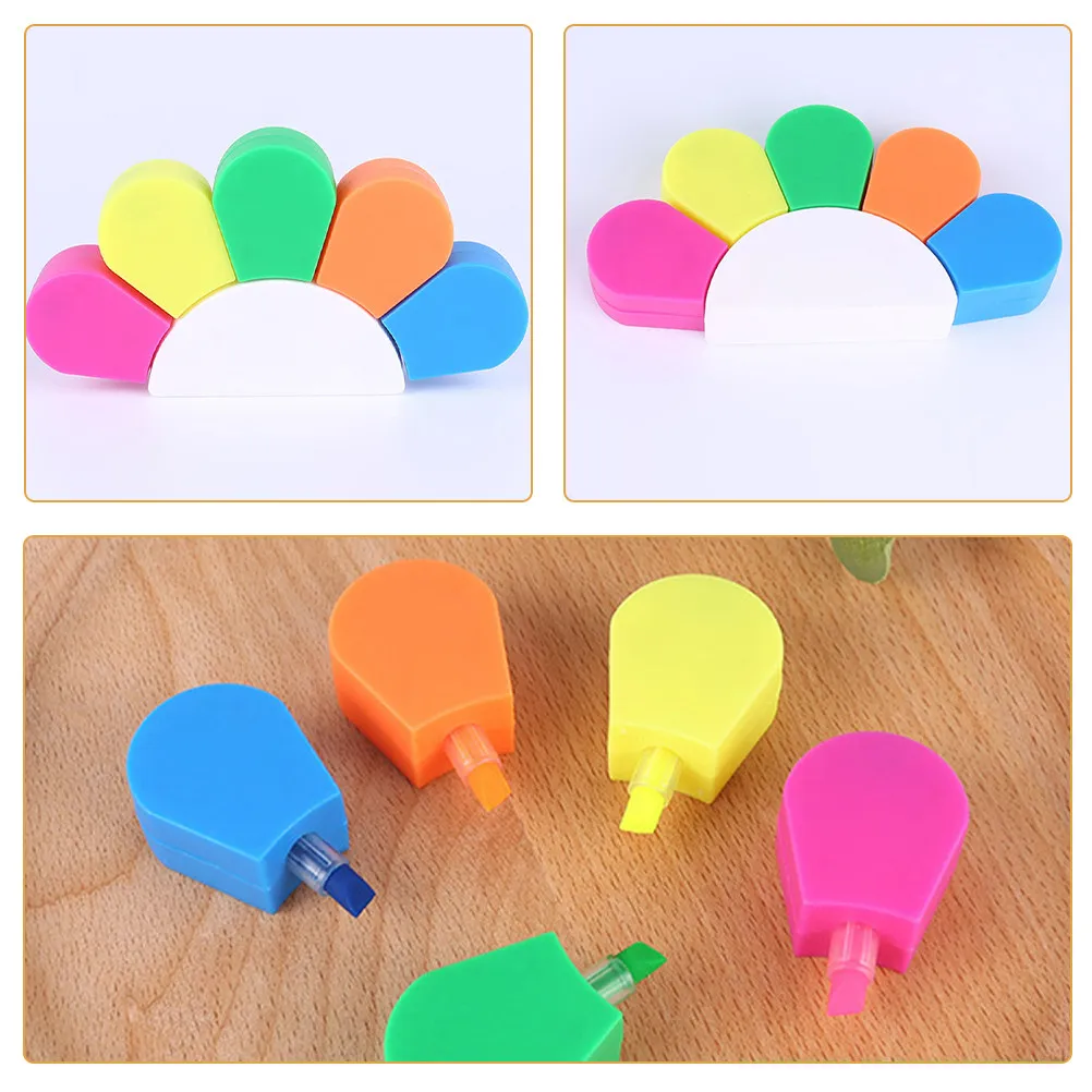 5Sets Fluorescent Highlighter Multicolored Creative Plastic Note Marking Pens for Students Office Study Markers Convenient Pen
5Sets Fluorescent Highlighter Multicolored Creative Plastic Note Marking Pens for Students Office Study Markers Convenient Pen