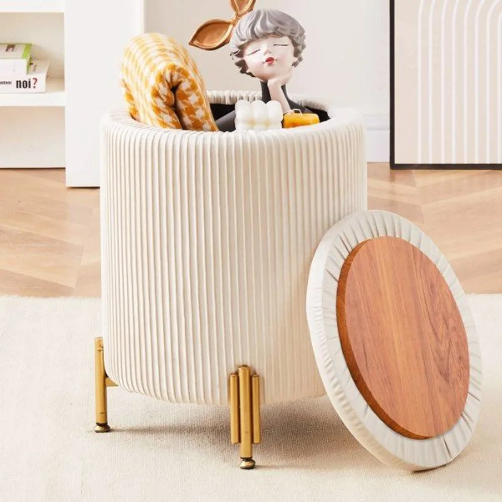 Round Ottoman Foot Stool with 23Qt Storage Velvet Footrest Stool Support 300lbs Modern Ottoman Coffee Table Padded Seat
Round Ottoman Foot Stool with 23Qt Storage Velvet Footrest Stool Support 300lbs Modern Ottoman Coffee Table Padded Seat