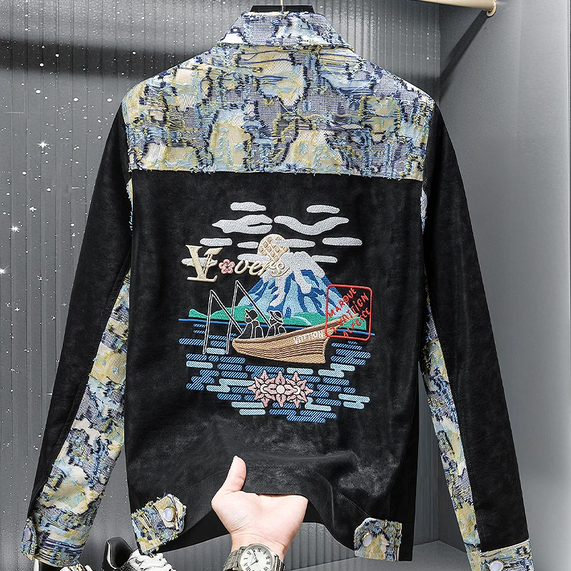 Trendy Men's Patchwork Jaet Autumn 2025 New Sle Embroidered Stand Collar Windproof Outerwear Stand Fit Long Sve Youth
Trendy Men's Patchwork Jaet Autumn 2025 New Sle Embroidered Stand Collar Windproof Outerwear Stand Fit Long Sve Youth