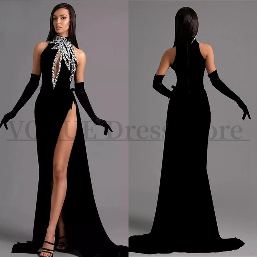 Long Prom Dresses with Slit Modern Halter for Wedding Floor Length Appliques Sequin Tight Party Dress for Teens robe soirée
Long Prom Dresses with Slit Modern Halter for Wedding Floor Length Appliques Sequin Tight Party Dress for Teens robe soirée