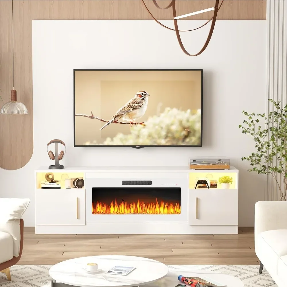 Fireplace TV Stand with 36" Fireplace – Fits Up to 80" TVs | 70" LED Entertainment Center with Remote & Storage for Living Room
Fireplace TV Stand with 36" Fireplace – Fits Up to 80" TVs | 70" LED Entertainment Center with Remote & Storage for Living Room