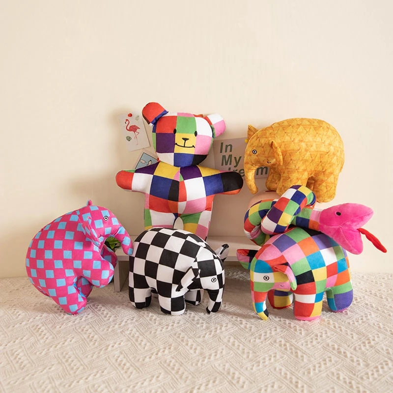 30CM Cute Picture Plaid Elephant Plush Toy Panda And Small Snake Animal Color Matching Doll For Children's Birthday Gifts
30CM Cute Picture Plaid Elephant Plush Toy Panda And Small Snake Animal Color Matching Doll For Children's Birthday Gifts