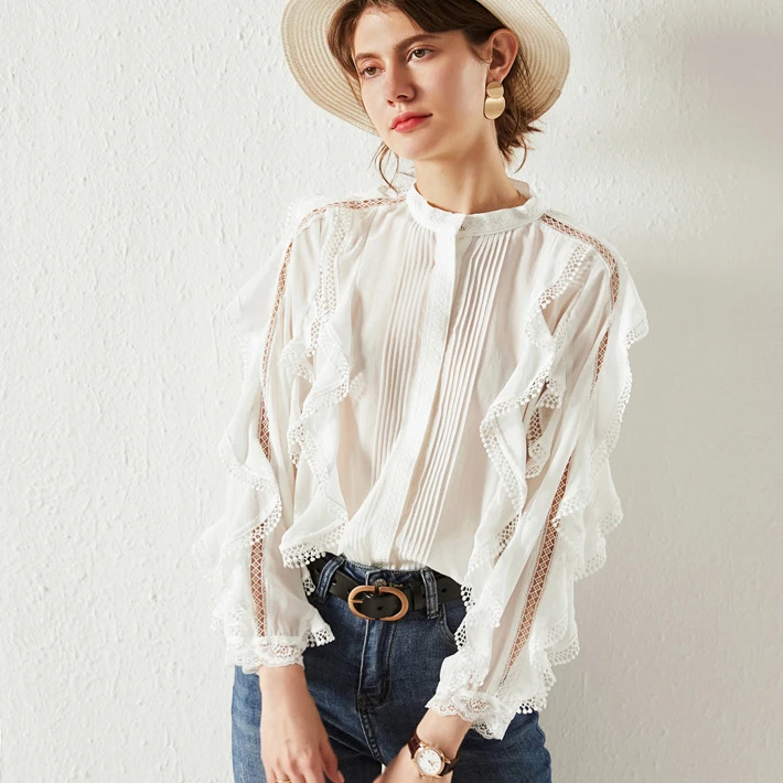 TEELYNN Vintage White Tiered Ruffles Blouse Women Tops Boho Long Sleeve Casual Blusas Hollow Out Cotton Linen Lace Shirts 2023
TEELYNN Vintage White Tiered Ruffles Blouse Women Tops Boho Long Sleeve Casual Blusas Hollow Out Cotton Linen Lace Shirts 2023