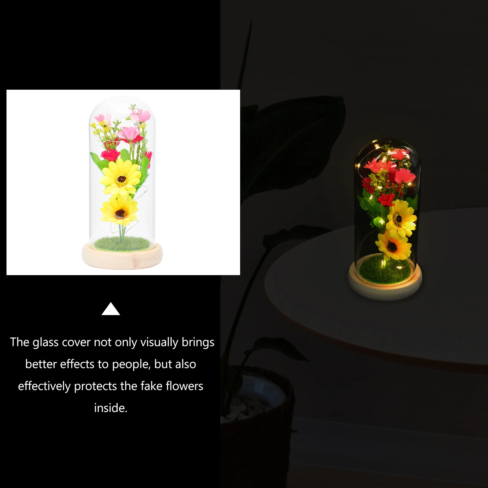 Sunflower LED Night Light Romantic Decorations for Valentine's Day Ornaments Lamp with Glass Cover Gifts
Sunflower LED Night Light Romantic Decorations for Valentine's Day Ornaments Lamp with Glass Cover Gifts