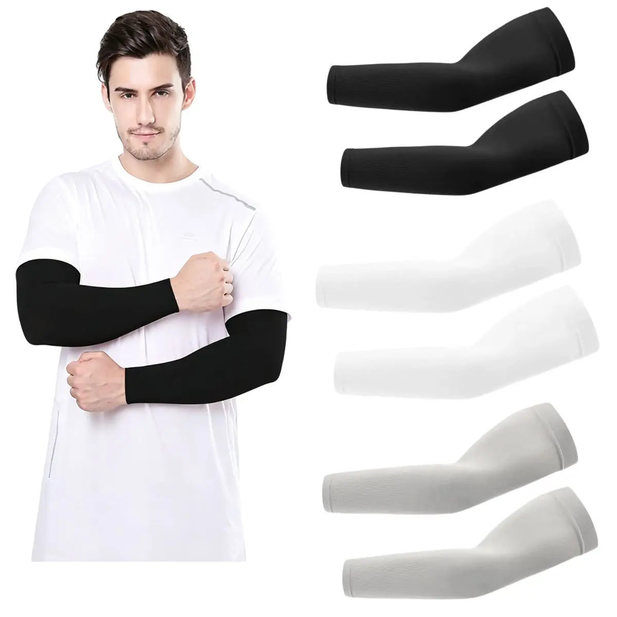 Arm Sleeves, Cooling Arm Sleeves Sports Compression for Men/Women, Suitable for Outdoor Sports.
Arm Sleeves, Cooling Arm Sleeves Sports Compression for Men/Women, Suitable for Outdoor Sports.