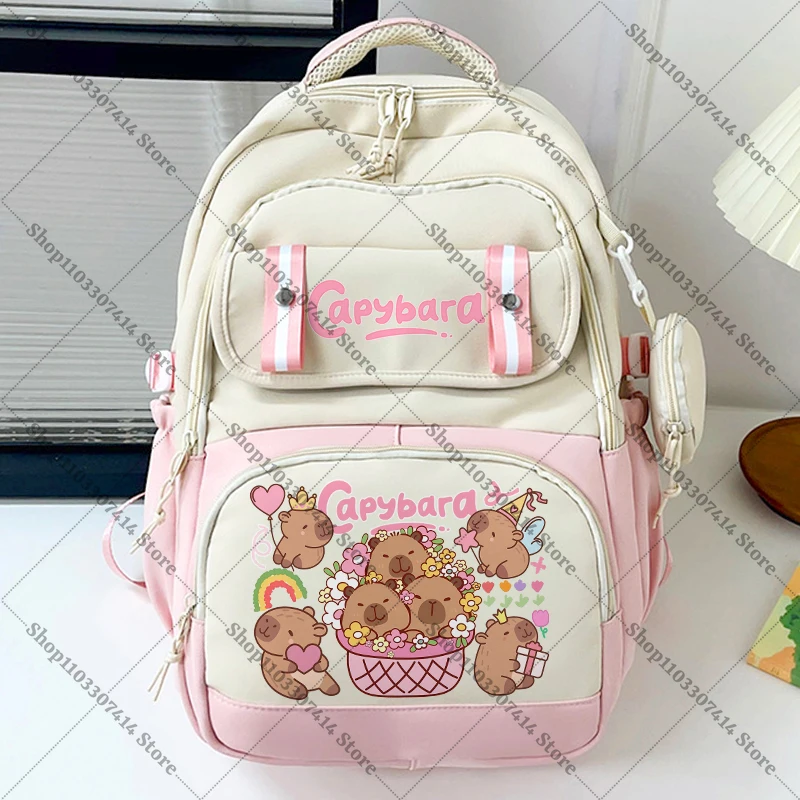 Детский рюкзак Capybara Kids большой вместимости для девочек, милый школьный ранец с мультяшным аниме-принтом, повседневный рюкзак для студентов, подарки
Детский рюкзак Capybara Kids большой вместимости для девочек, милый школьный ранец с мультяшным аниме-принтом, повседневный рюкзак для студентов, подарки