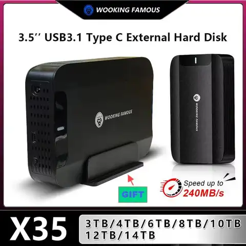 Ultra-Fast 200MB/s USB3.0 External Hard Drive for PC/Mac/Android/iOS - Portable HDD with Gaming Storage & Auto Backup Plug&Play