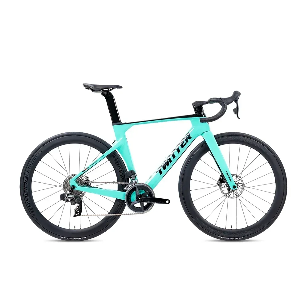 TWITTER R12pro Wireless Electronic Transmission RIV eTap AXS-24Speed Hydraulic disc brakes T1000 full carbon road bike 700*25C
TWITTER R12pro Wireless Electronic Transmission RIV eTap AXS-24Speed Hydraulic disc brakes T1000 full carbon road bike 700*25C