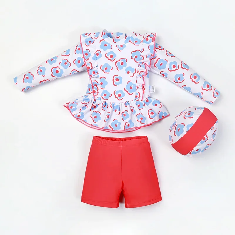 New INS Girls Swimsuit Two Pieces Split Long-sleeve Princess Bikini Set Teenage Sunscreen Big Girls Swimwear with Swim Cap
New INS Girls Swimsuit Two Pieces Split Long-sleeve Princess Bikini Set Teenage Sunscreen Big Girls Swimwear with Swim Cap