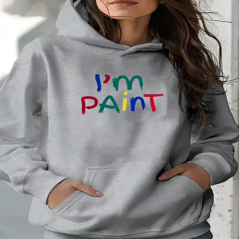 Women I Am Paint Graphic Hoodie Soft Loose Fit Casual Style Kangaroo Pocket Machine Washable Comfortable Fall Winter Season Wear
Women I Am Paint Graphic Hoodie Soft Loose Fit Casual Style Kangaroo Pocket Machine Washable Comfortable Fall Winter Season Wear