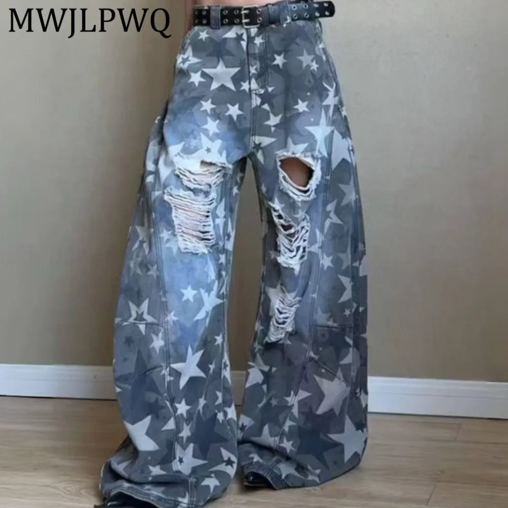 MWJLPWQ New Chinese-style Floral Print Ripped Jeans For Unisex Summer New High-waisted Loose Straight Wide-leg Trousers 14895
MWJLPWQ New Chinese-style Floral Print Ripped Jeans For Unisex Summer New High-waisted Loose Straight Wide-leg Trousers 14895