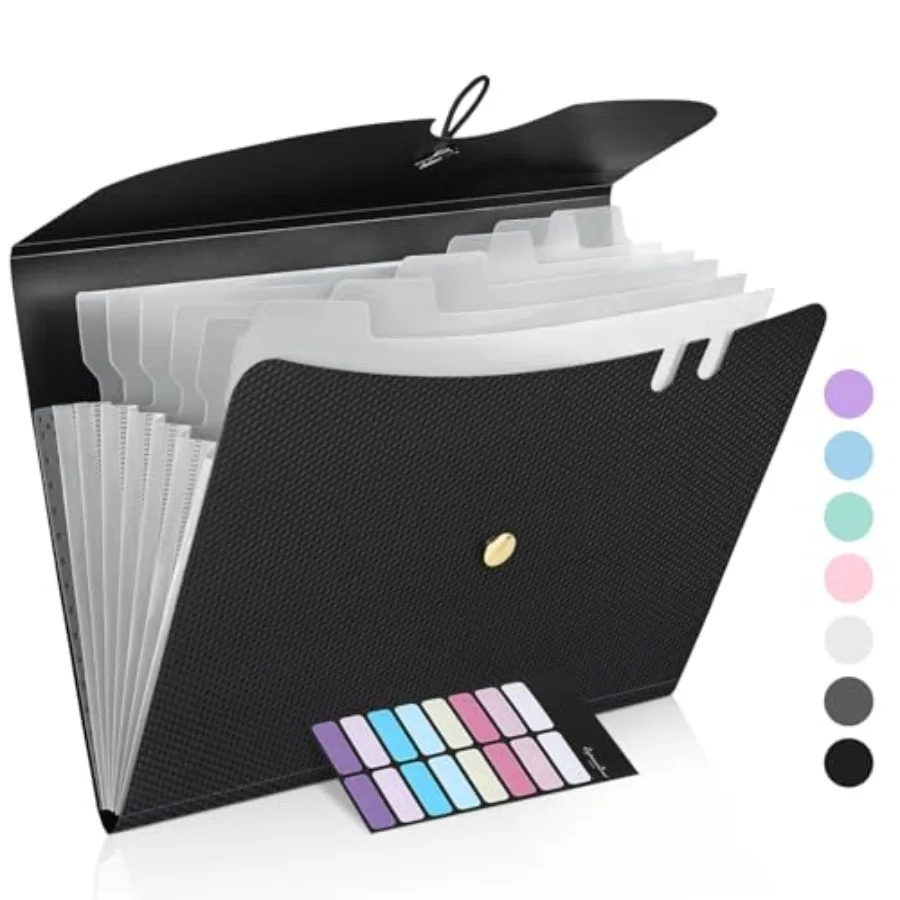 7 Pocket Accordion File Organizer, Premium Expanding File Folder, Letter Size Folders for Documents, Sleek Filing Folders with
7 Pocket Accordion File Organizer, Premium Expanding File Folder, Letter Size Folders for Documents, Sleek Filing Folders with