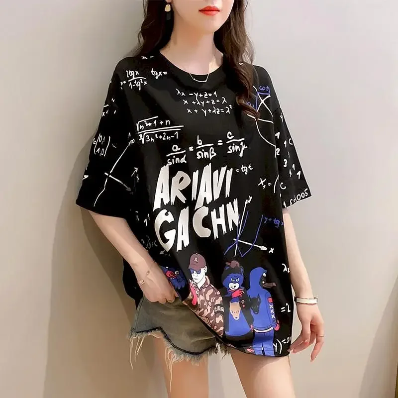 Womens T Shirt Pure Cotton Summer Korean Short Sleeve T Shirt Women 2025 New Loose Wild Tshirt White Half-sleeved Ins Top Tide
Womens T Shirt Pure Cotton Summer Korean Short Sleeve T Shirt Women 2025 New Loose Wild Tshirt White Half-sleeved Ins Top Tide